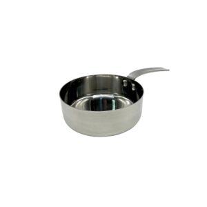Σαγάνι/Τηγάνι σερβιρίσματος βαθύ, INOX, φ10.5(22.7)xΥ4cm, με 1 χερούλι