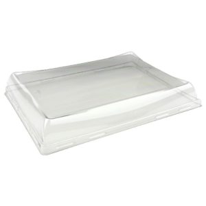 Καπάκι διάφανο πλαστικό 16x22x3cm, Μίας Χρήσης, PET, Μαύρος, Sabert