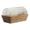Καλάθι Rattan με καπάκι Roll - Top για κρουασάν, ψωμί, 50x29.5cm, abert Ιταλίας