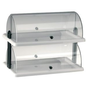Διπλή Bιτρίνα Παρουσίασης ABS με καπάκι Roll - Top, 50x30.5x39cm, abert Ιταλίας