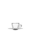 Γυάλινο Φλυτζάνι με inox πιατάκι espresso, διπλών τοιχωμάτων 6.5cl, Luigi Bormioli