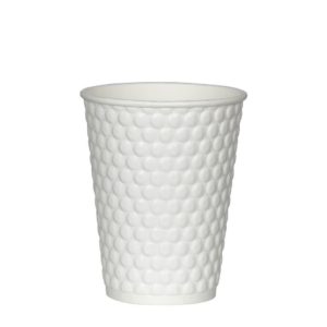 Premium Χάρτινο Ποτήρι 355ml-12oz, διπλού τοιχώματος, ζεστών και κρύων, λευκό.