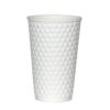 Premium Χάρτινο Ποτήρι 475ml-16oz, διπλού τοιχώματος, ζεστών και κρύων, λευκό.