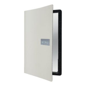 Κατάλογος MENU Δερμάτινος A4 για Εστιατόρια / cafe, άσπρος, SECURIT