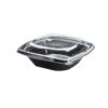 Σκεύος PET Μαύρο Ορθογώνιο 750cc,18,5x11,5x5cm, με Καπάκι