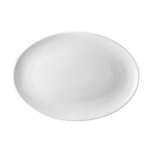 Πιάτο Οβαλ πορσελάνης 36cm, Σειρά VECTOR, λευκό, LUKANDA