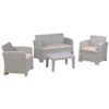 SAVANNA Set K/D (Τραπ+2-θέσ+2 Πολ) PP Sand Grey/Μαξιλ.Μπεζ