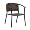 SILVA Πολυθ.ALU Ανθρακί/Wicker Rocky Brown